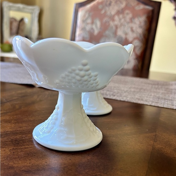 MILK GLASS Candle Stick holders - Picture 3 of 9